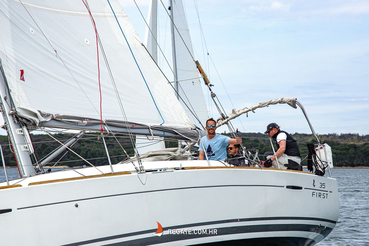 Exterior view of NIKE, a Beneteau First 35 sailboat at Grad Pula, Croatia