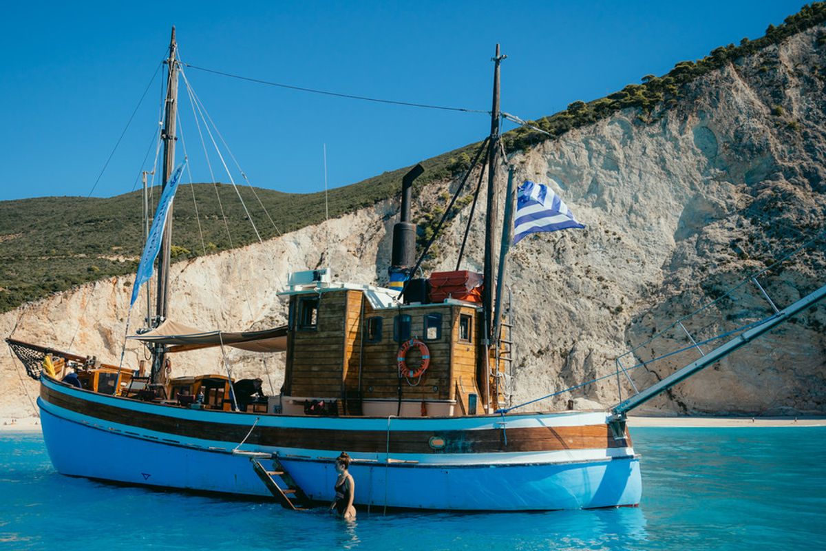 Exterior view of Ionian Spirit, a Gulet Gulet gulet at Municipal Unit of Ellomenos, Greece