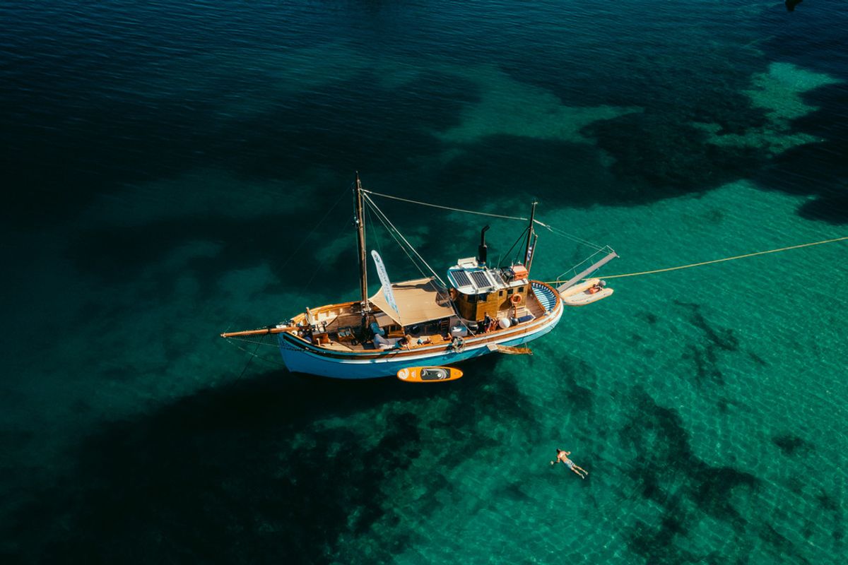 Exterior view of Ionian Spirit, a Gulet Gulet gulet at Municipal Unit of Ellomenos, Greece