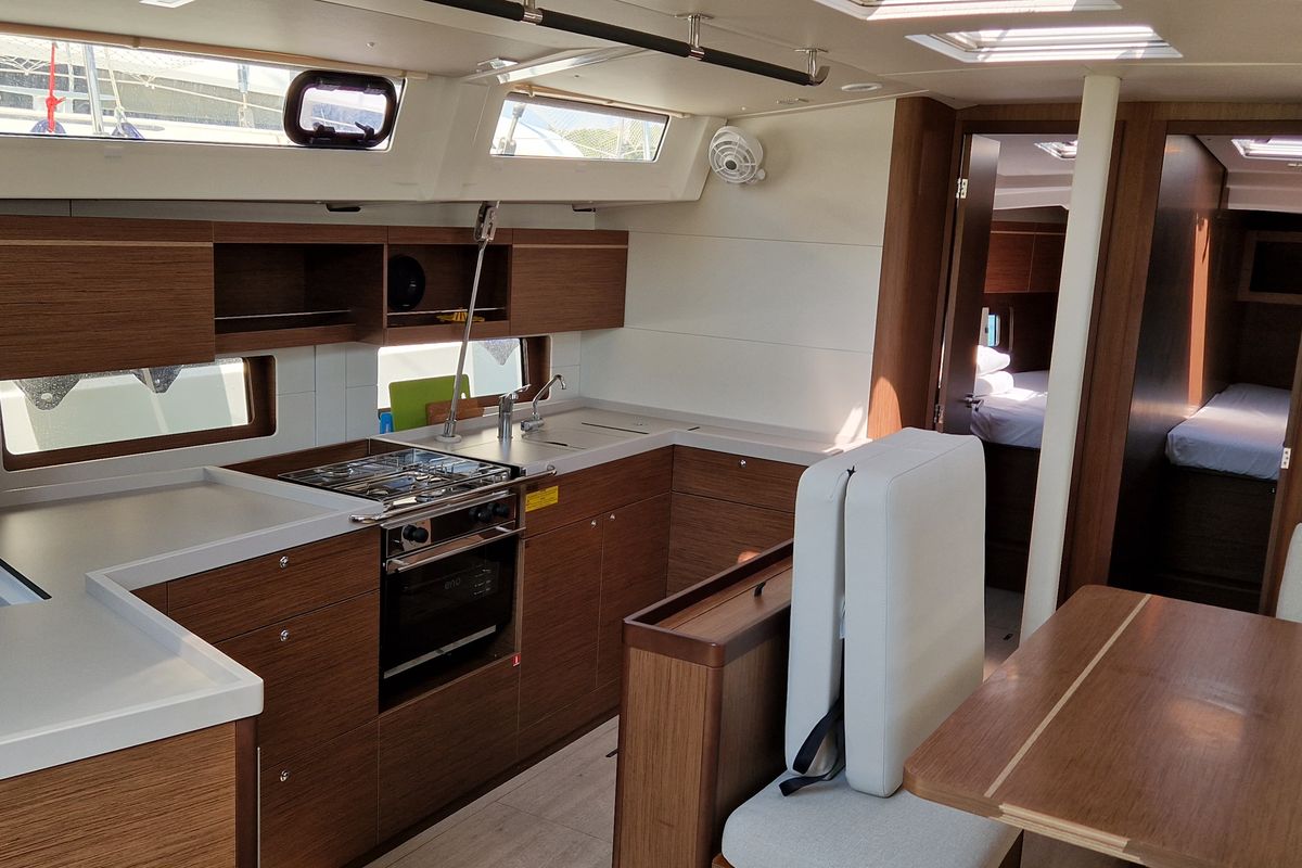Galley of Luna, a Beneteau Oceanis 46.1 sailboat at Općina Medulin, Croatia