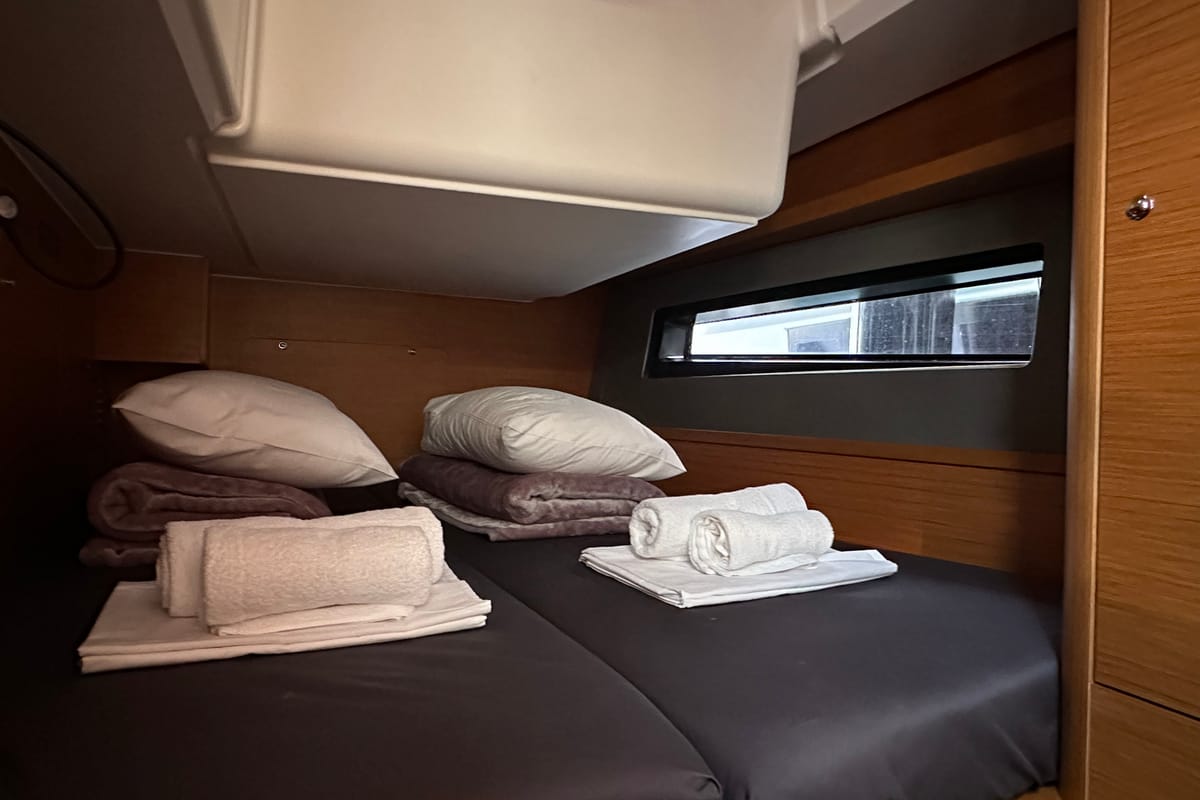 Cabin on Celini, a Dufour 41 sailboat at Athens, Greece
