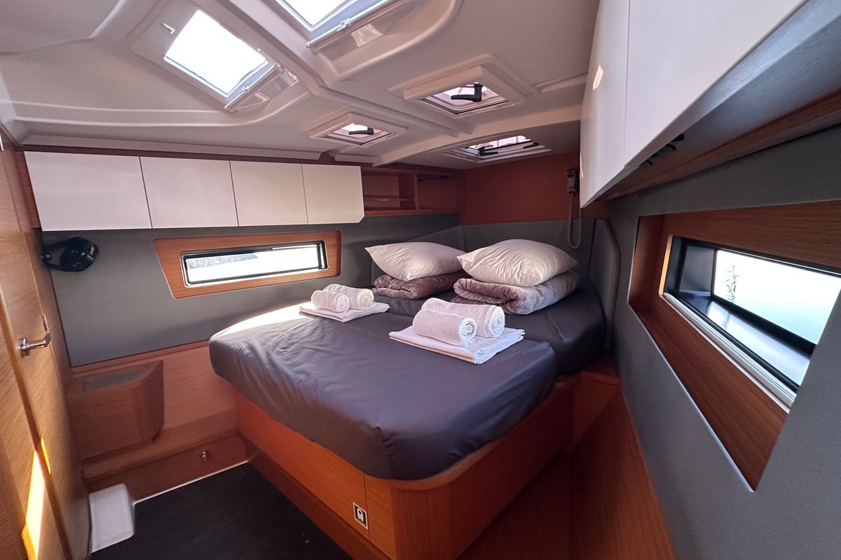 Cabin on Celini, a Dufour 41 sailboat at Athens, Greece