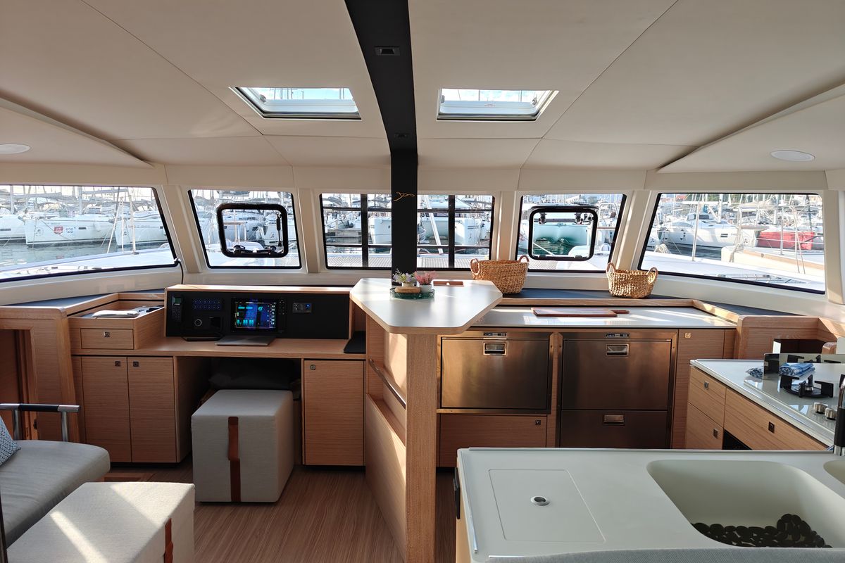 Cabin on Neguinha, a Nautitech 44 Open catamaran at Grad Kaštela, Croatia