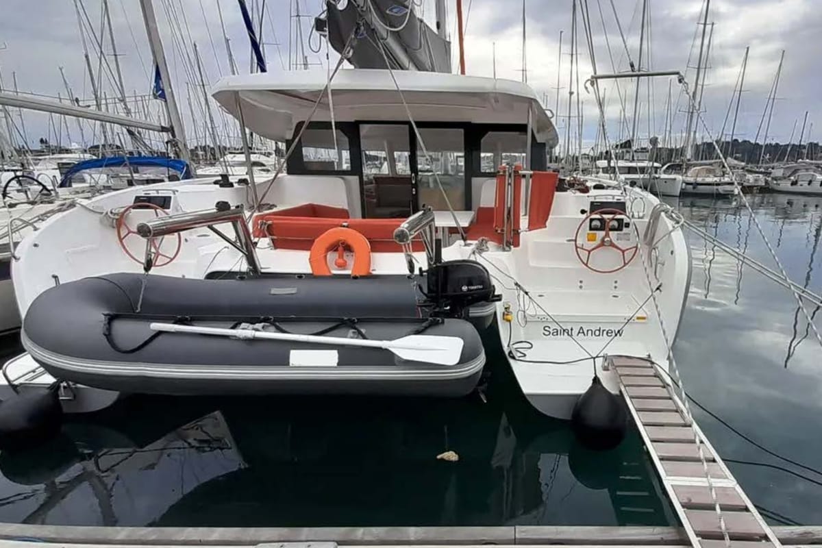 Saint Andrew, a Excess 11 catamaran at Lavreotiki Municipal Unit, Greece