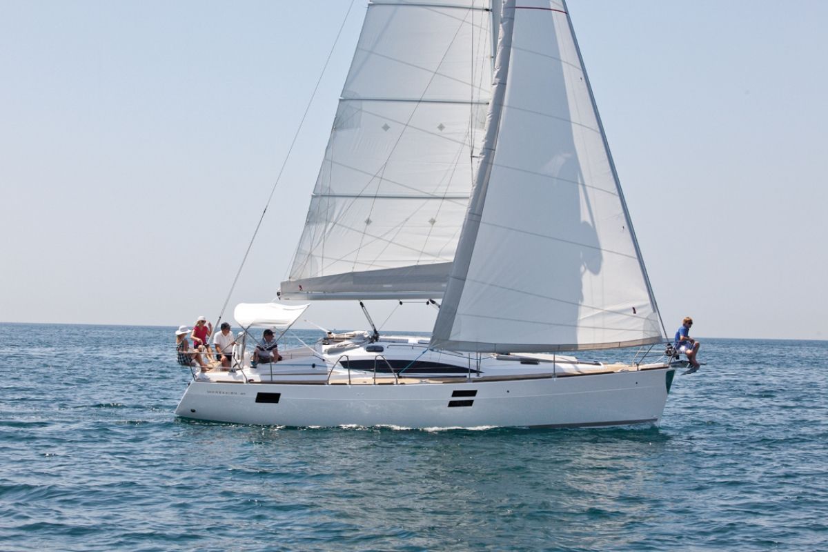 Exterior view of Thor, a Elan Impression 40 sailboat at Zadar, Croatia