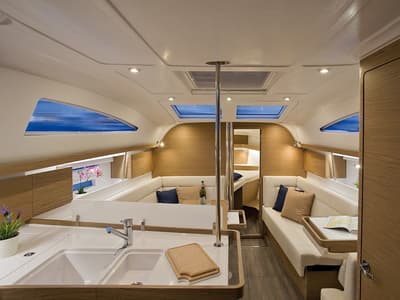 Salon of Thor, a Elan Impression 40 sailboat at Zadar, Croatia