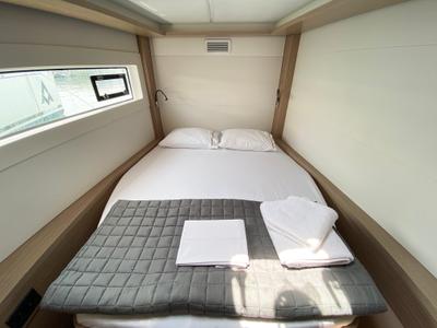Cabin on Moondance, a Lagoon 46 catamaran at Athens, Greece