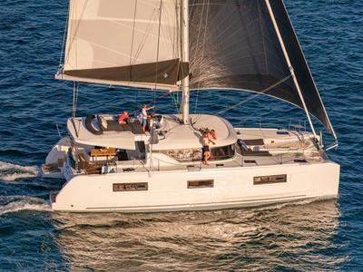 Exterior view of Manureva, a Lagoon 46 catamaran at Alameda, United States