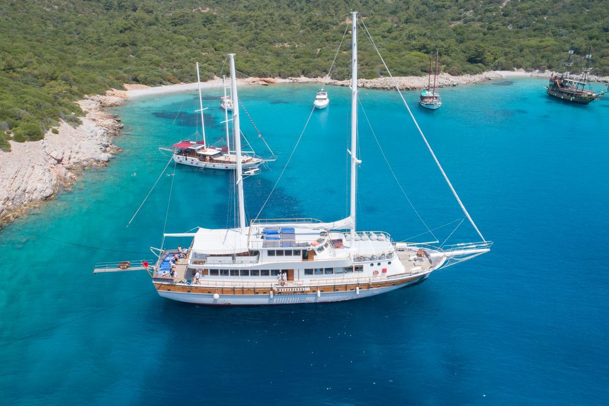 Exterior view of Boreas, a Custom Made Boreas yacht at Bodrum, Turkey