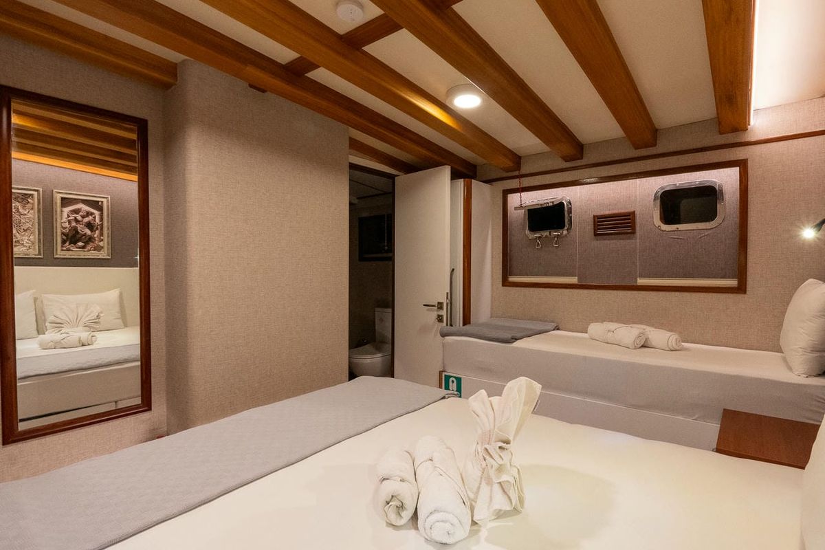 Cabin on Boreas, a Custom Made Boreas yacht at Bodrum, Turkey