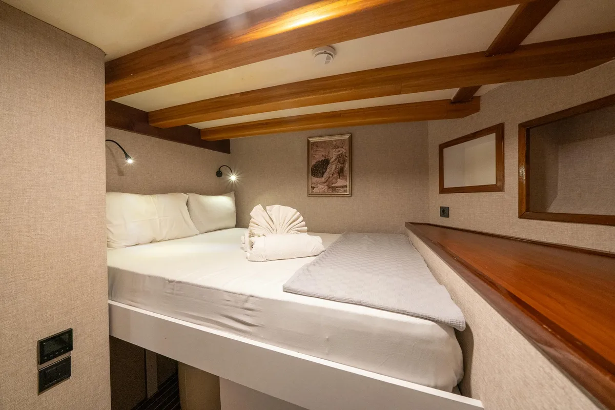 Cabin on Boreas, a Custom Made Boreas yacht at Bodrum, Turkey