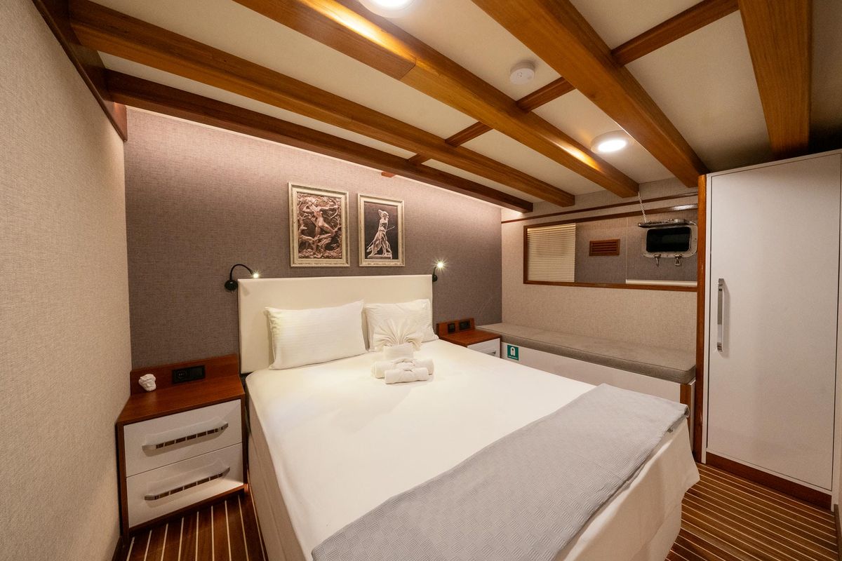 Cabin on Boreas, a Custom Made Boreas yacht at Bodrum, Turkey