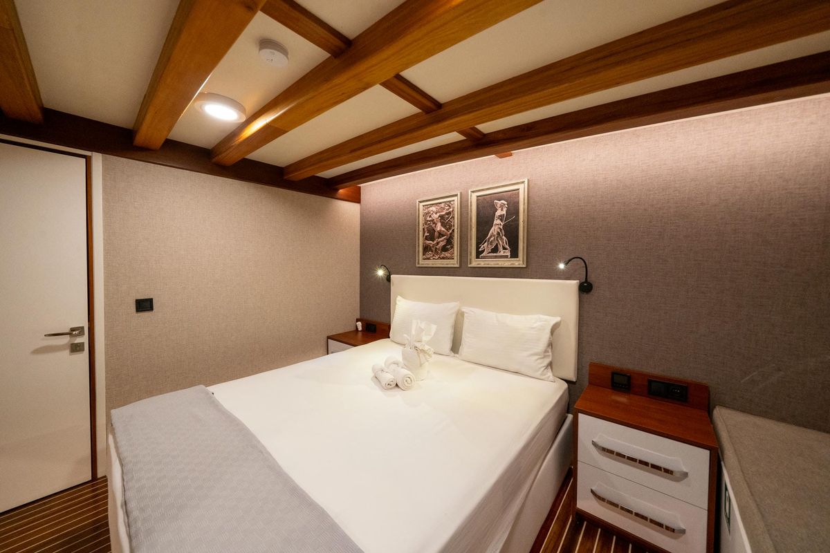 Cabin on Boreas, a Custom Made Boreas yacht at Bodrum, Turkey