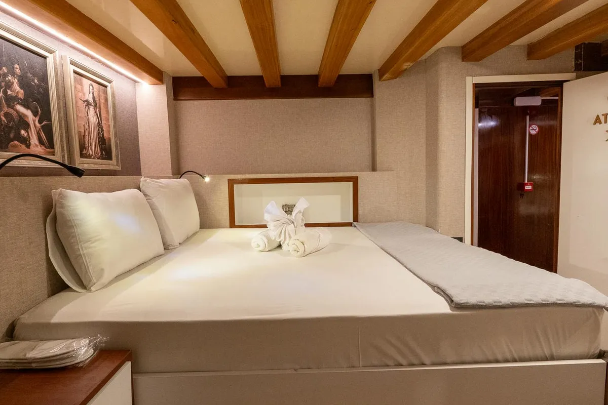 Cabin on Boreas, a Custom Made Boreas yacht at Bodrum, Turkey