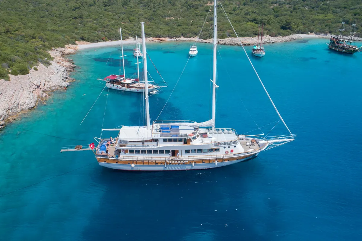 Exterior view of Boreas, a Custom Made Boreas yacht at Bodrum, Turkey