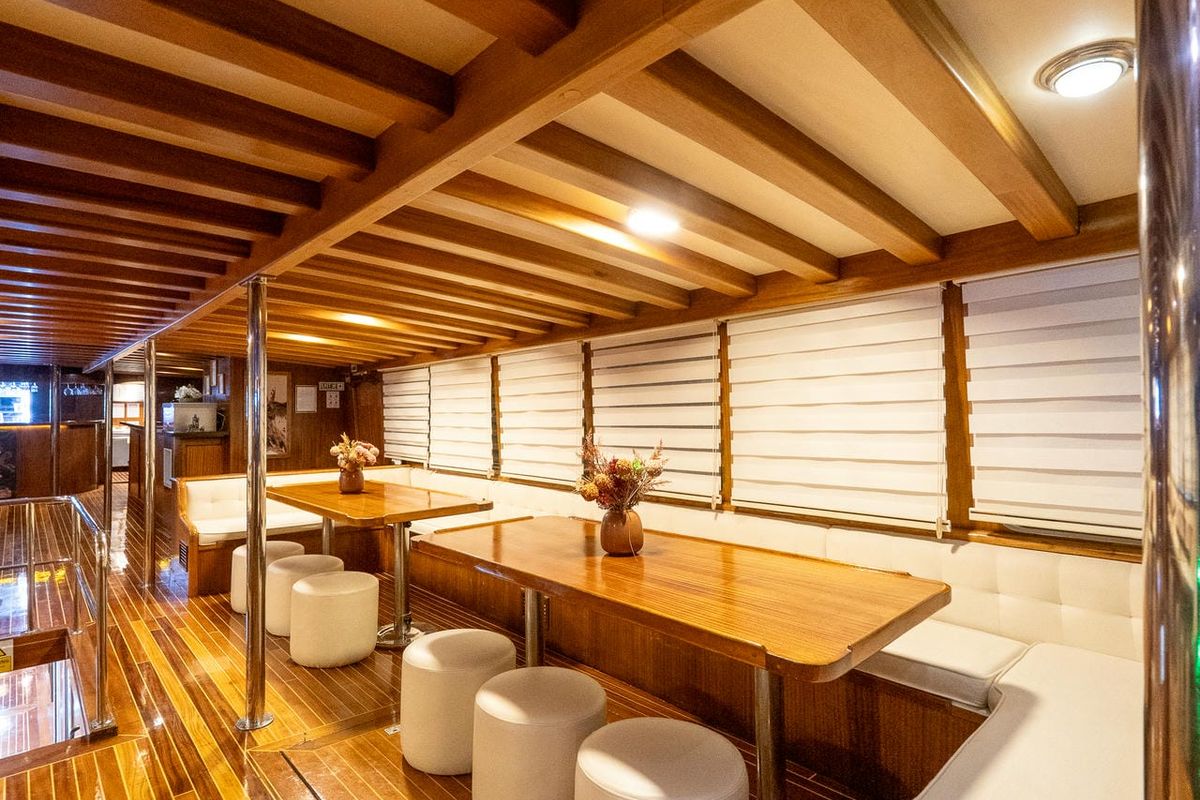 Salon of Boreas, a Custom Made Boreas yacht at Bodrum, Turkey