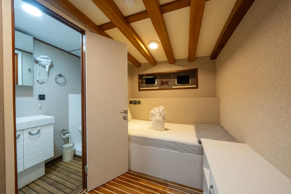 Cabin on Boreas, a Custom Made Boreas yacht at Bodrum, Turkey