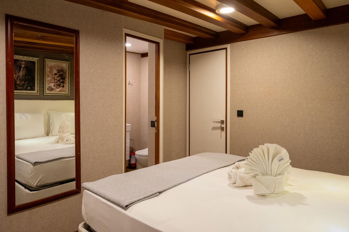 Cabin on Boreas, a Custom Made Boreas yacht at Bodrum, Turkey