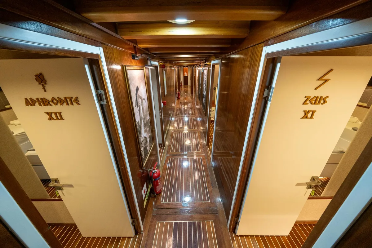 Salon of Boreas, a Custom Made Boreas yacht at Bodrum, Turkey