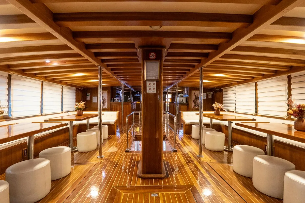 Salon of Boreas, a Custom Made Boreas yacht at Bodrum, Turkey