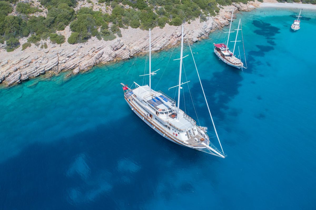 Exterior view of Boreas, a Custom Made Boreas yacht at Bodrum, Turkey