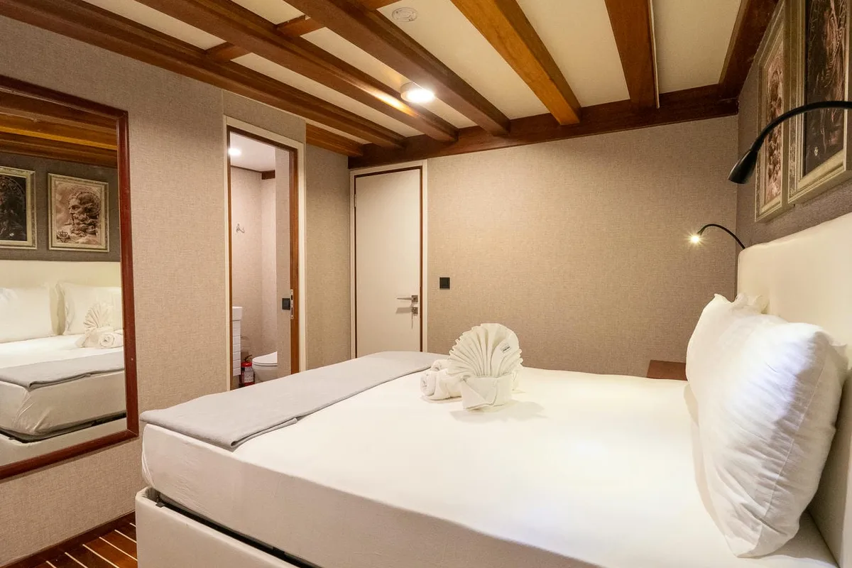 Cabin on Boreas, a Custom Made Boreas yacht at Bodrum, Turkey