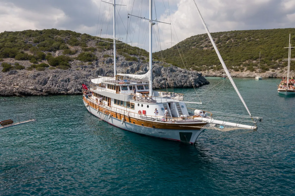 Exterior view of Boreas, a Custom Made Boreas yacht at Bodrum, Turkey