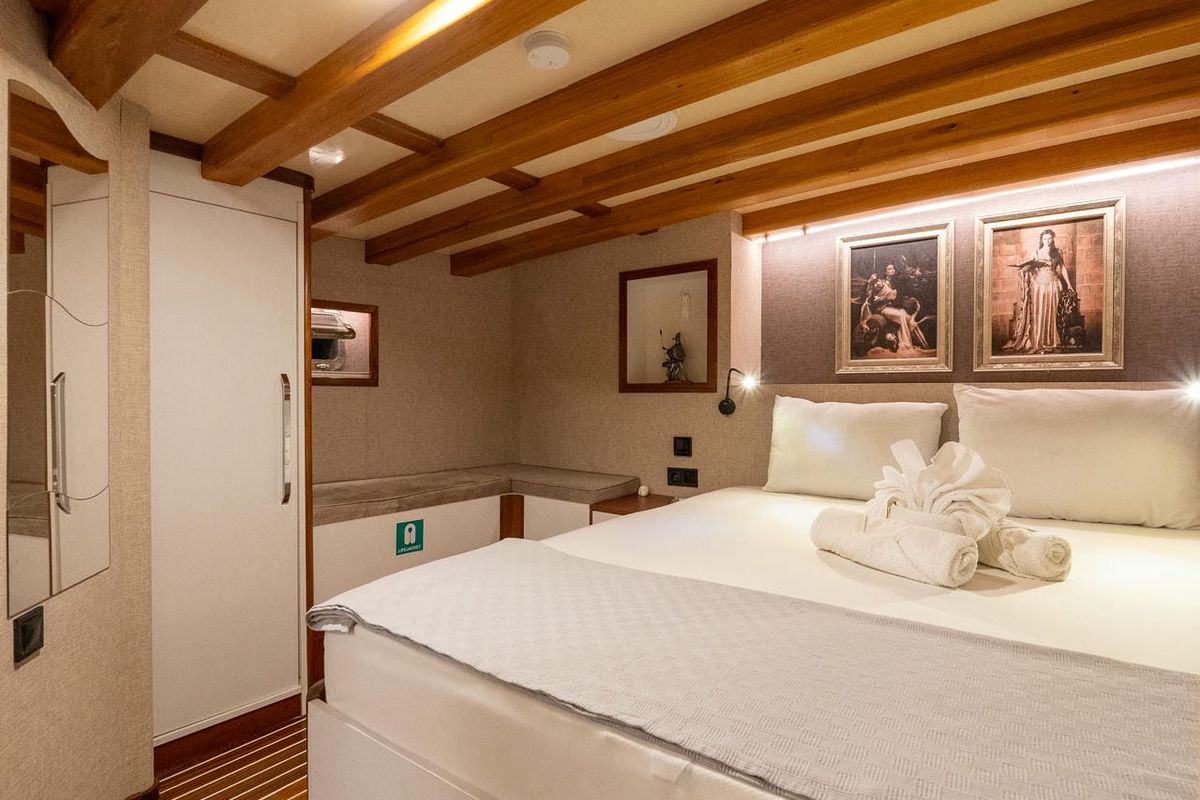 Cabin on Boreas, a Custom Made Boreas yacht at Bodrum, Turkey