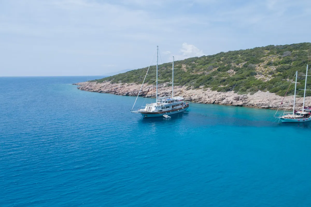 Exterior view of Boreas, a Custom Made Boreas yacht at Bodrum, Turkey