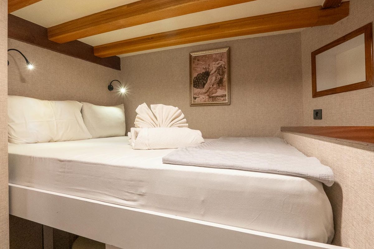 Cabin on Boreas, a Custom Made Boreas yacht at Bodrum, Turkey