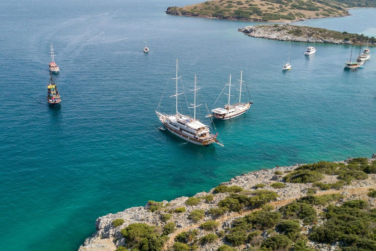Exterior view of Boreas, a Custom Made Boreas yacht at Bodrum, Turkey
