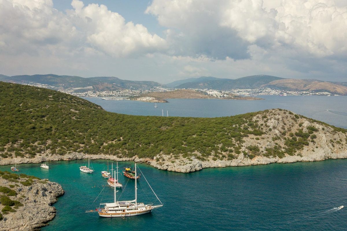 Exterior view of Boreas, a Custom Made Boreas yacht at Bodrum, Turkey