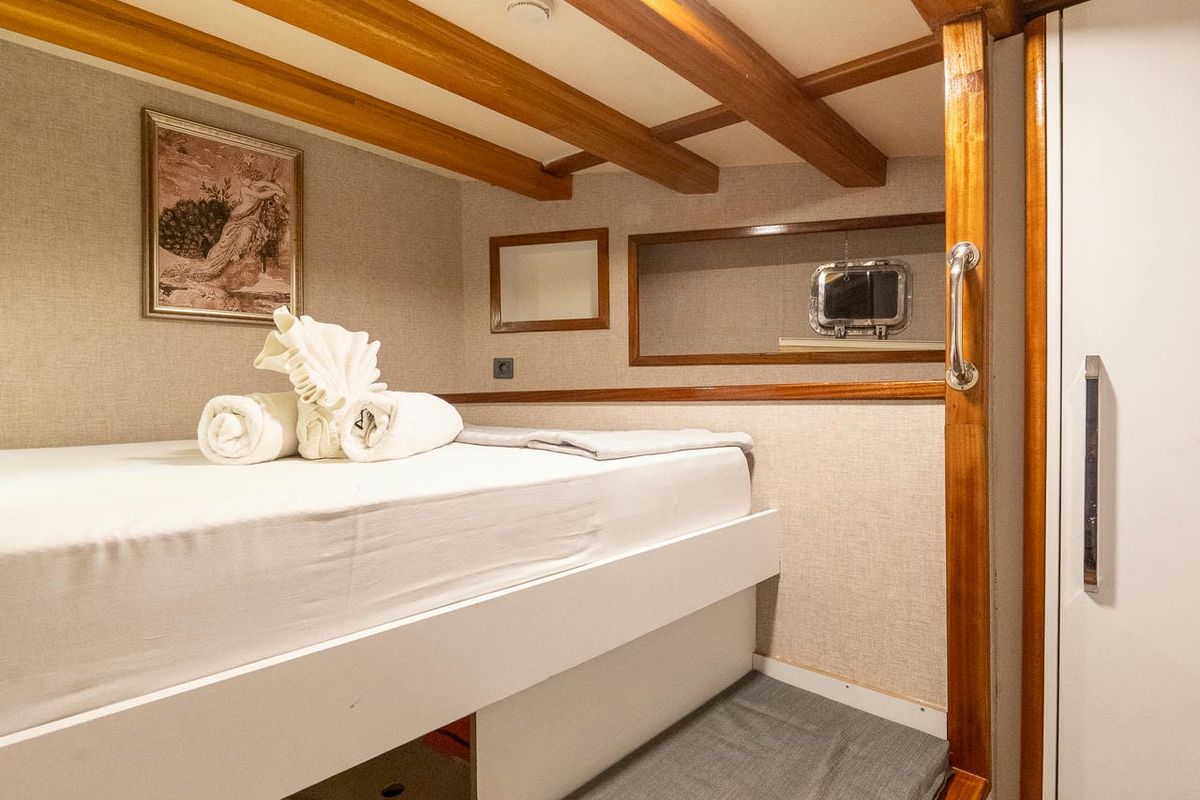Cabin on Boreas, a Custom Made Boreas yacht at Bodrum, Turkey