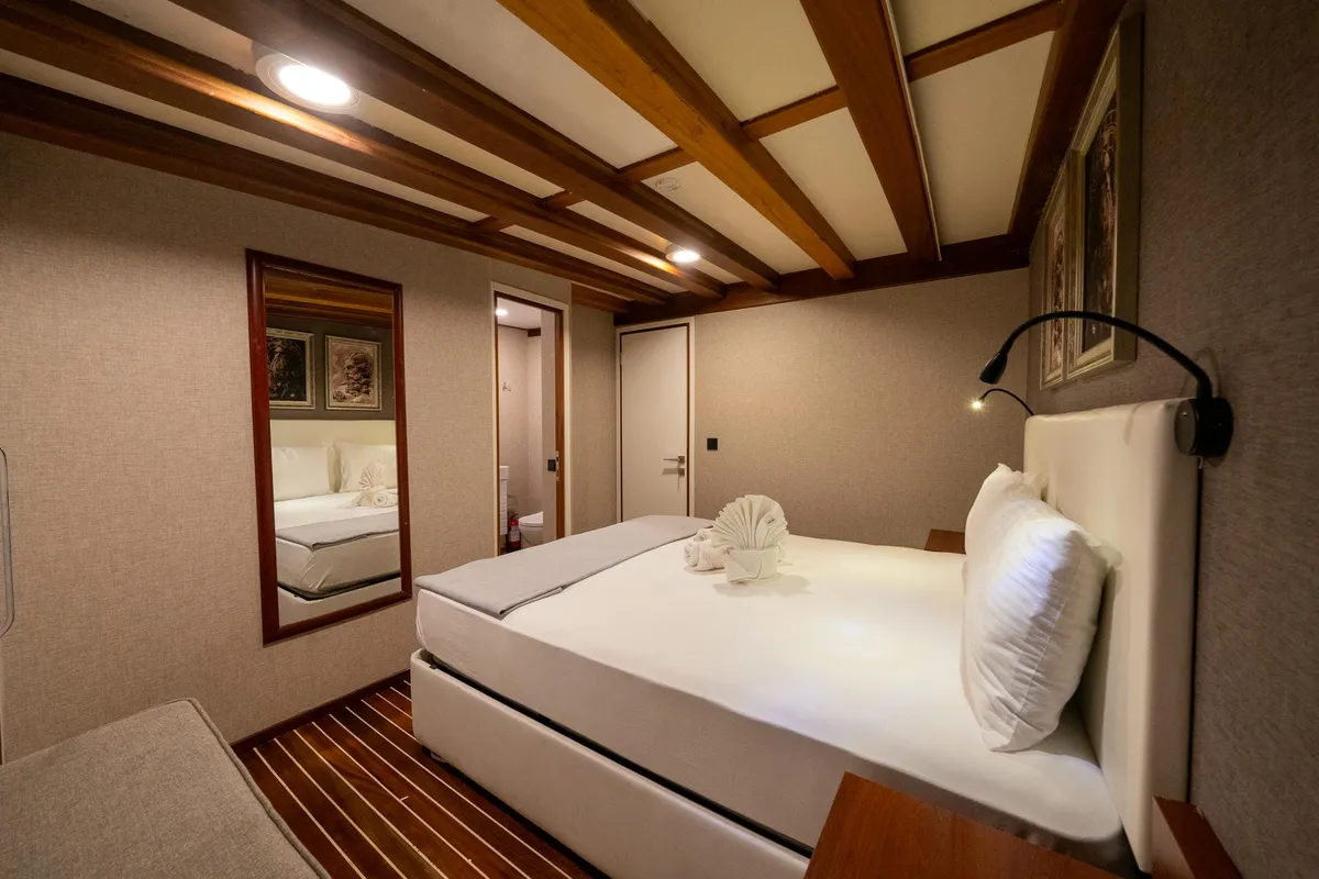 Cabin on Boreas, a Custom Made Boreas yacht at Bodrum, Turkey