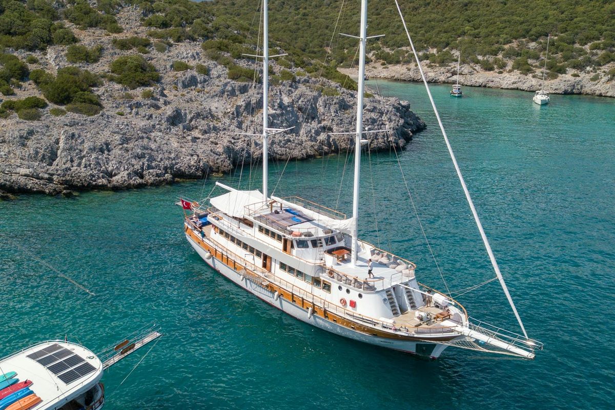 Exterior view of Boreas, a Custom Made Boreas yacht at Bodrum, Turkey