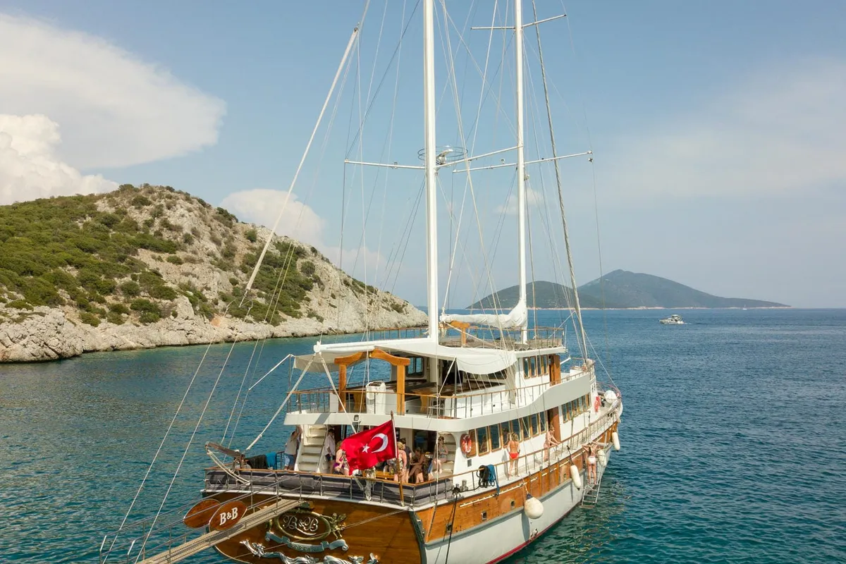 Exterior view of Boreas, a Custom Made Boreas yacht at Bodrum, Turkey