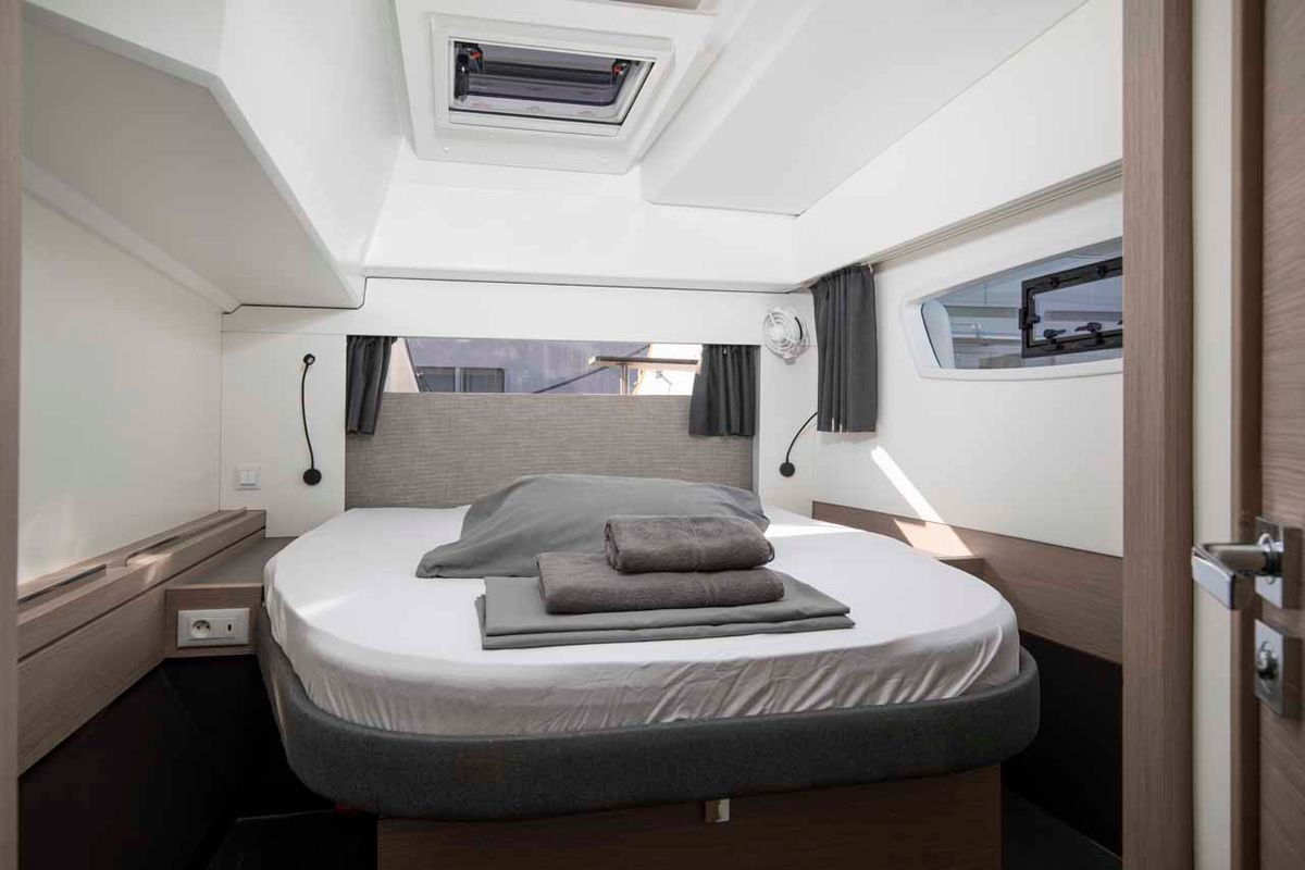Cabin on Follow The Sun, a Fountaine Pajot Astrea 42 catamaran at Općina Medulin, Croatia