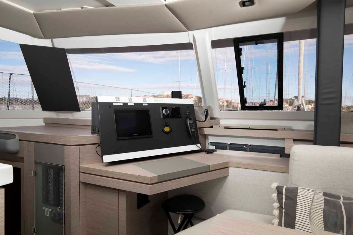 Salon of Follow The Sun, a Fountaine Pajot Astrea 42 catamaran at Općina Medulin, Croatia