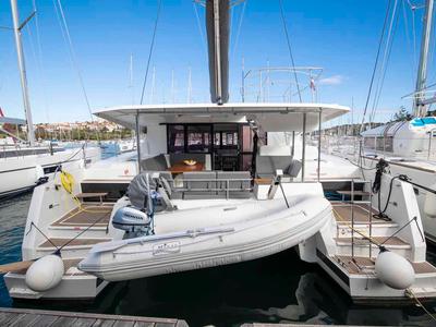 Deck of Follow The Sun, a Fountaine Pajot Astrea 42 catamaran at Općina Medulin, Croatia