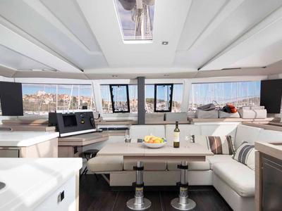 Salon of Follow The Sun, a Fountaine Pajot Astrea 42 catamaran at Općina Medulin, Croatia