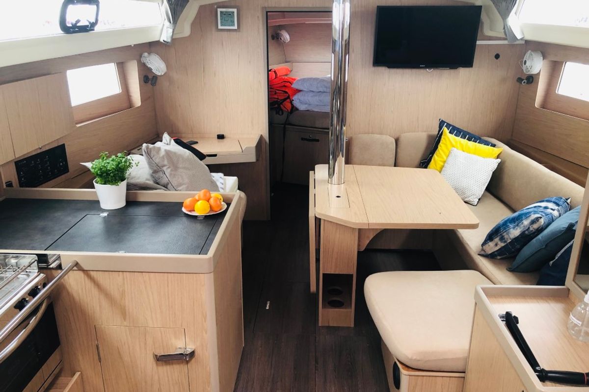 Galley of Luxa, a Beneteau Oceanis 41.1 sailboat at Split, Croatia