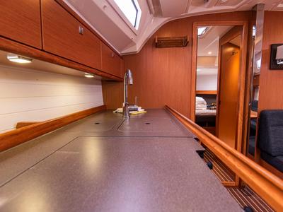 Galley of Libeccio, a Bavaria Cruiser 41 sailboat at San Vincenzo, Italy