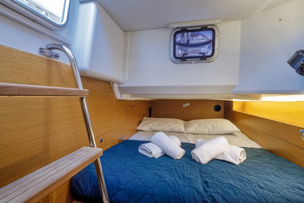 Cabin on Discovery Blue, a Jeanneau Sun Loft 47 sailboat at Municipal Unit of Nea Peramos, Greece