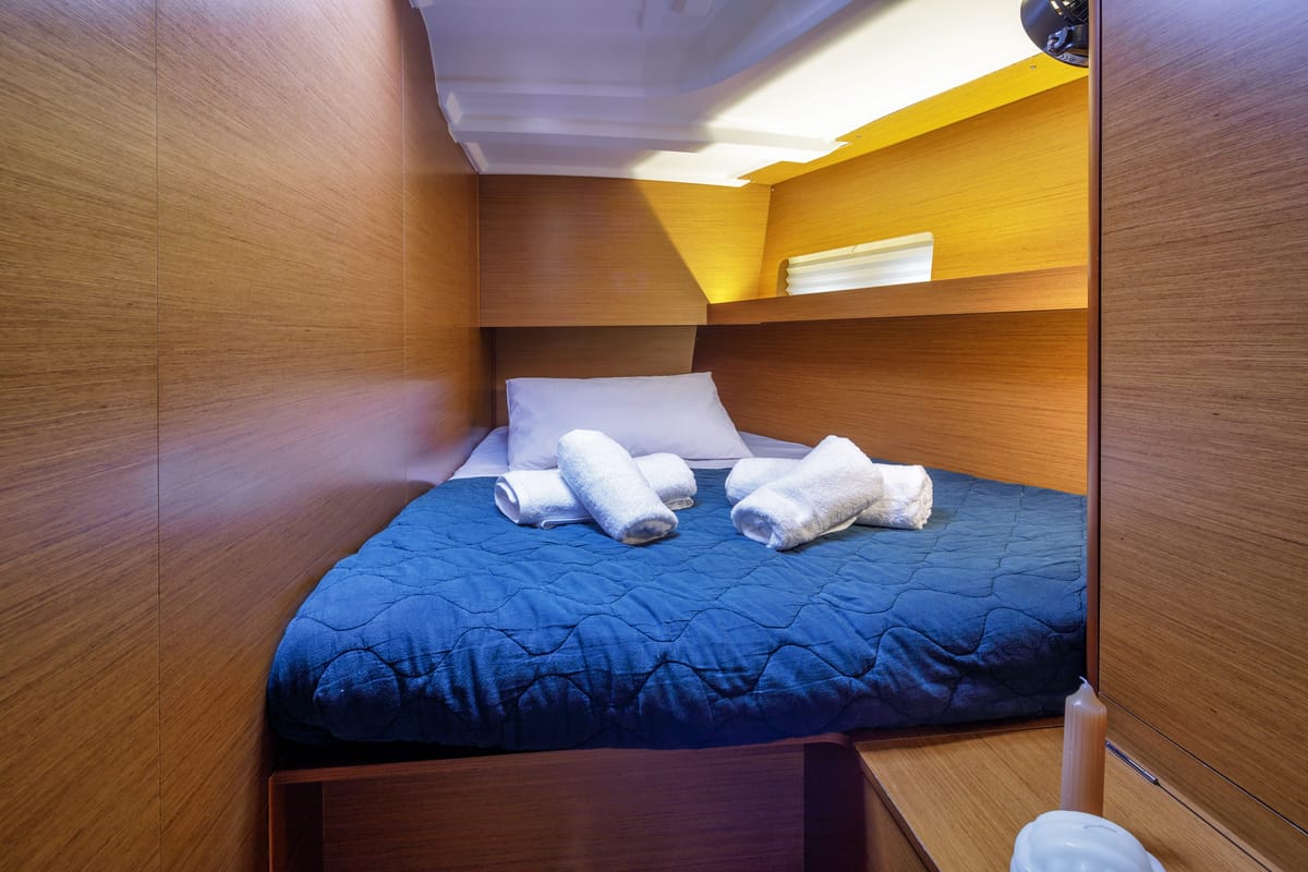 Discovery Blue, a Jeanneau Sun Loft 47 sailboat at Municipal Unit of Nea Peramos, Greece
