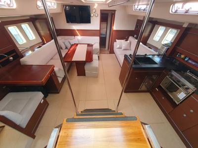 Salon of Maravillosa, a Hanse Yachts Hanse 545 sailboat at Split, Croatia