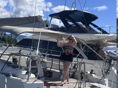 Deck of Maravillosa, a Hanse Yachts Hanse 545 sailboat at Split, Croatia