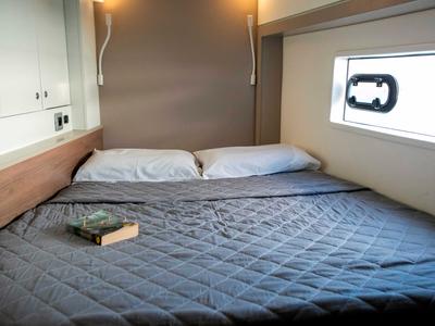 Cabin on Kos 42.6, a Bali 4.2 catamaran at Preveza, Greece