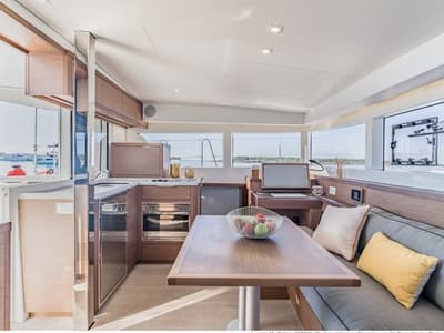 Galley of Tartarouga, a Lagoon 40 catamaran at Municipal Unit of Rhodes, Greece