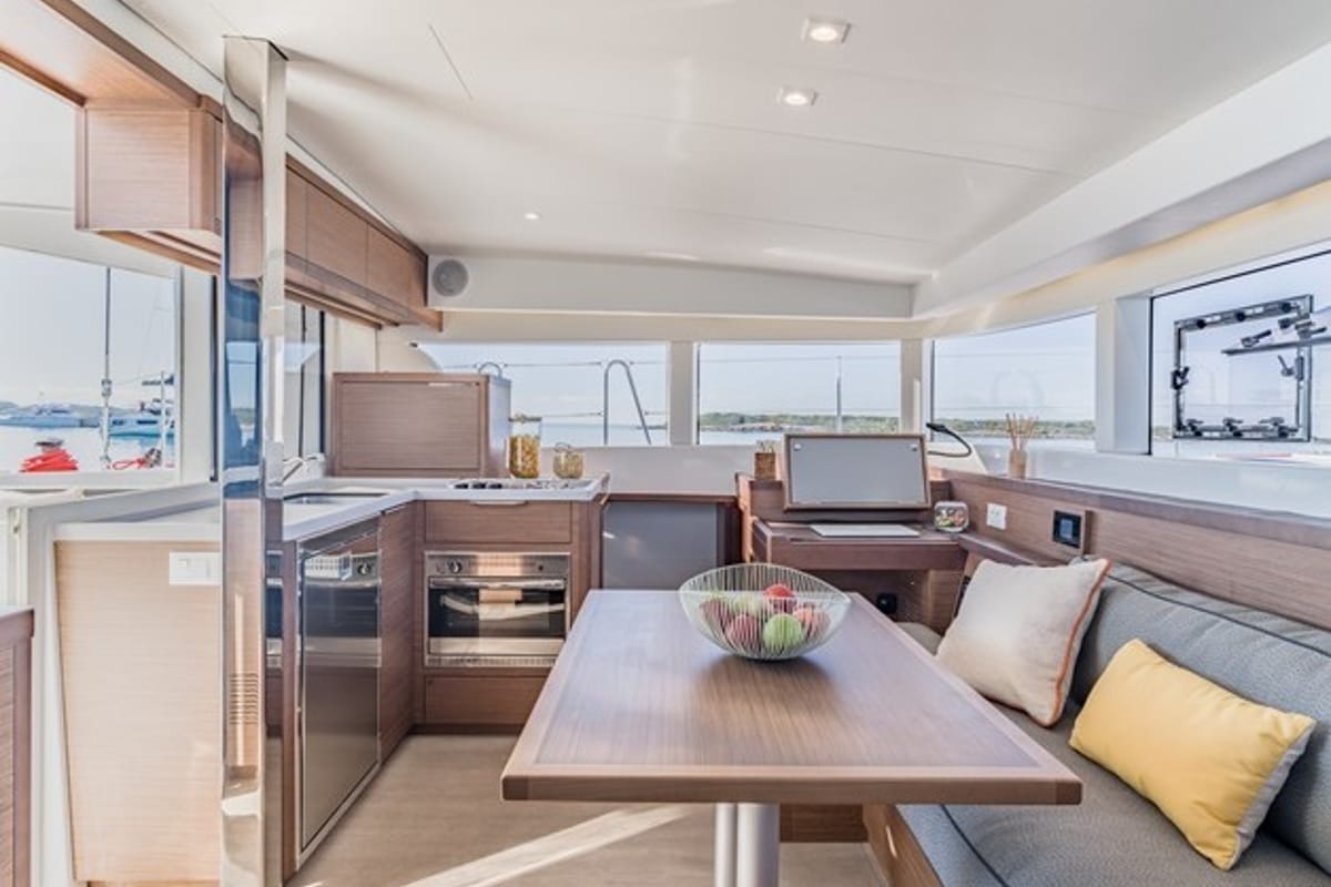 Galley of Tartarouga, a Lagoon 40 catamaran at Municipal Unit of Rhodes, Greece
