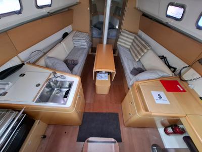 Galley of Psyche, a Beneteau First 35 sailboat at Trget, Croatia